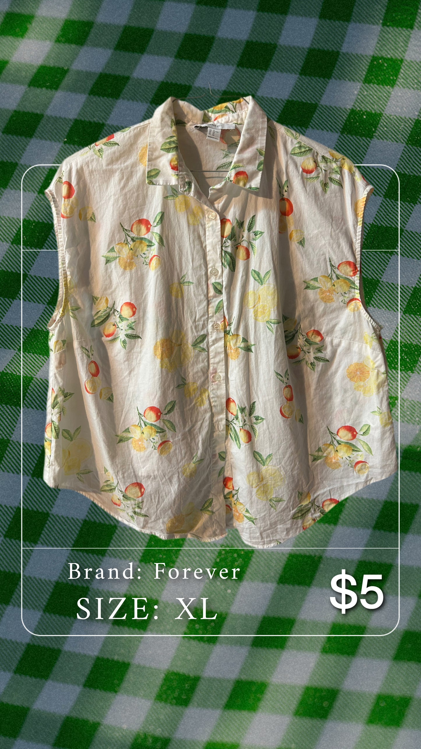 Lemon and flowers Top