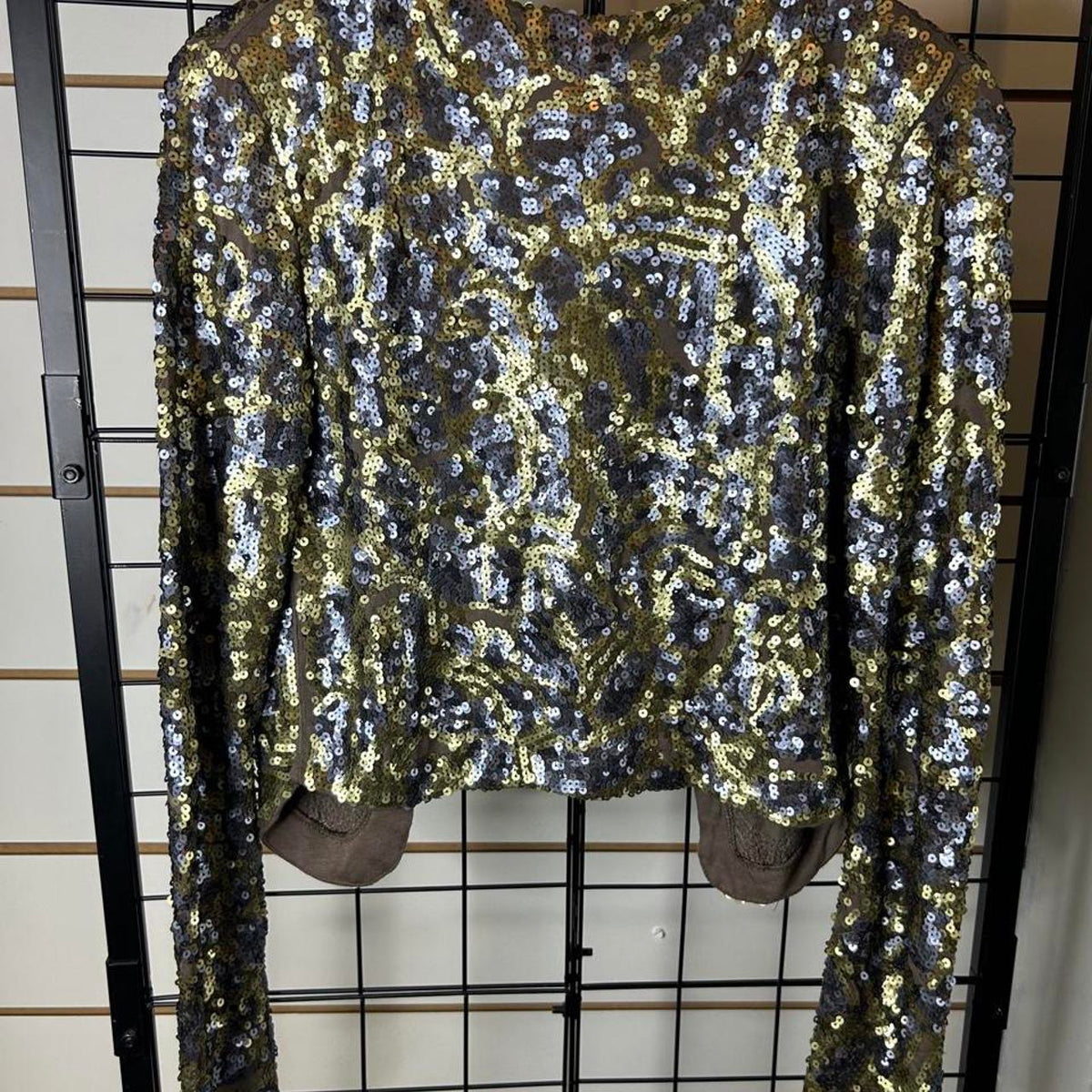 M.N.G Women's Sequin Crop-Cardigan