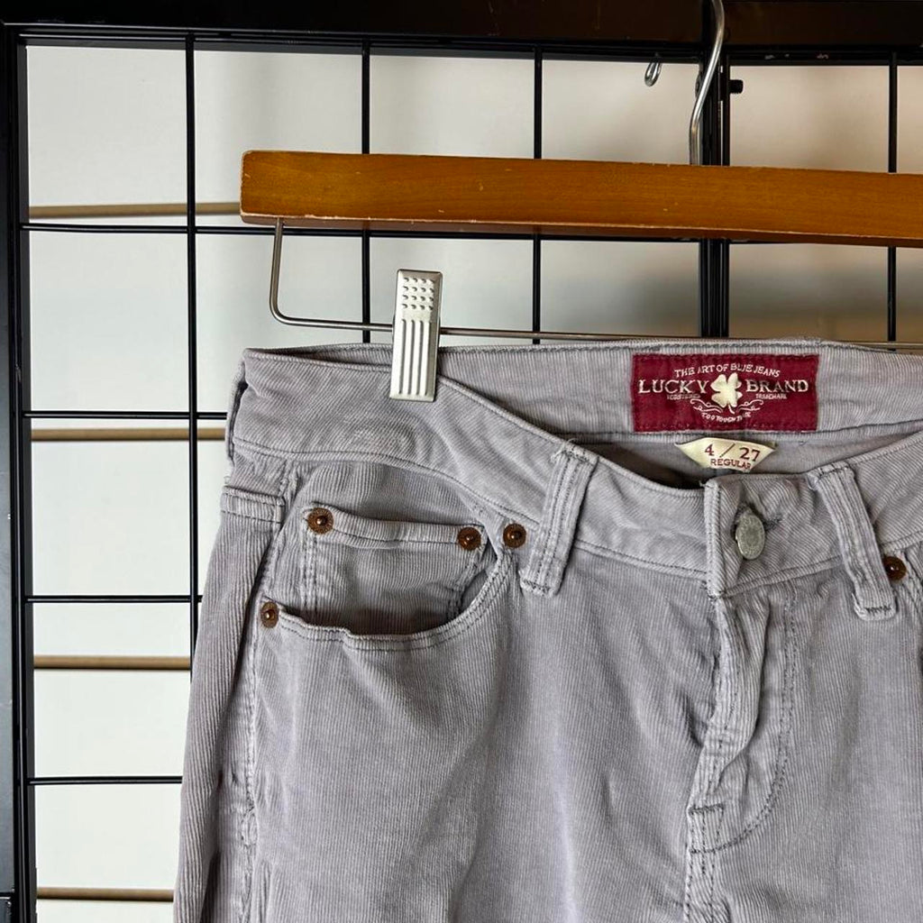 Lucky Brand Women's Grey and Brown Trousers