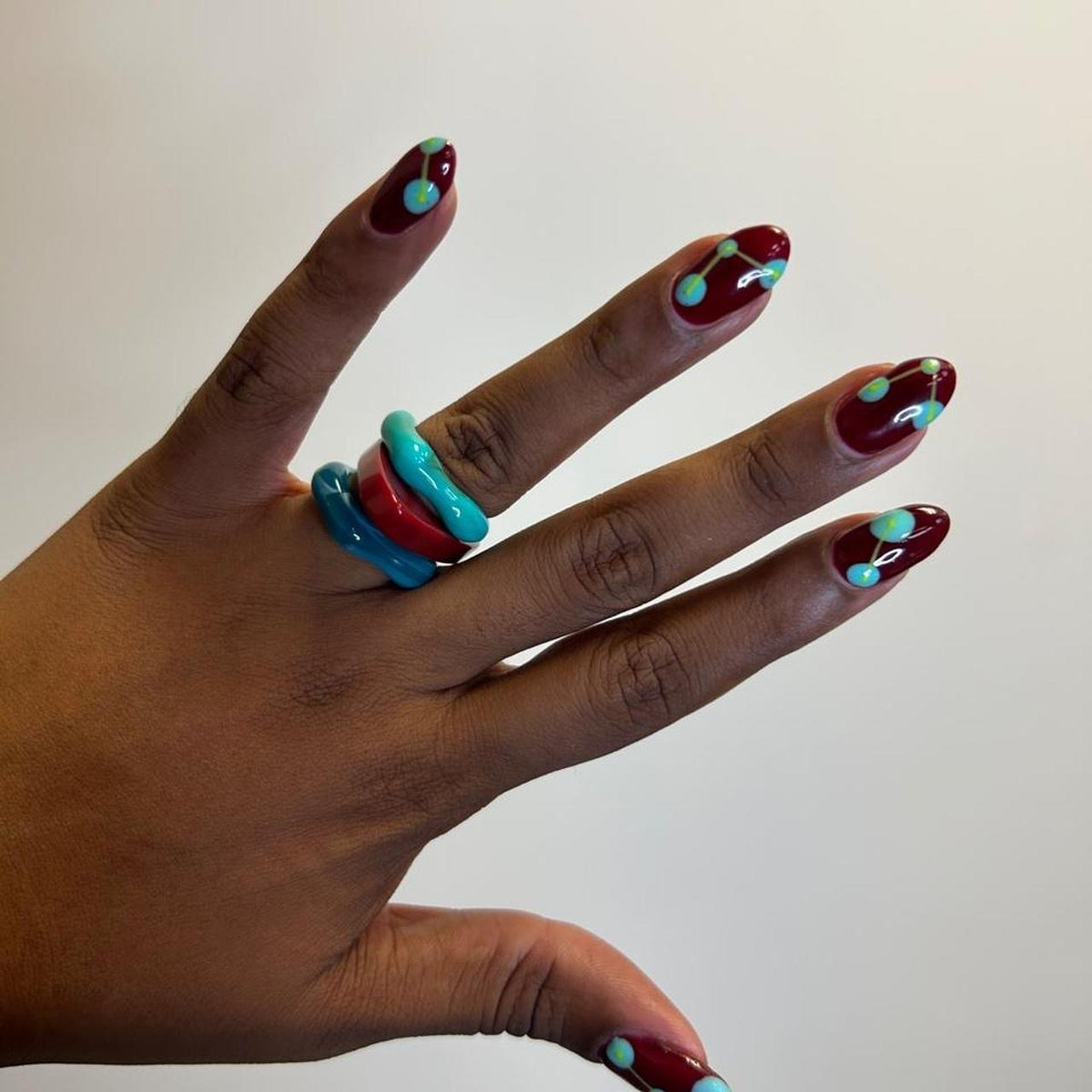 Primary Colored Ring Trio