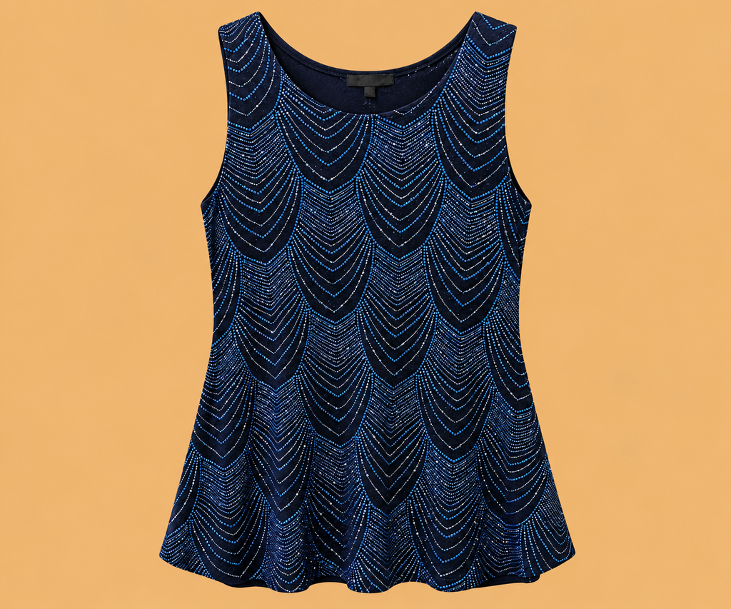 Onyx Nite Women's Navy and Blue Vest